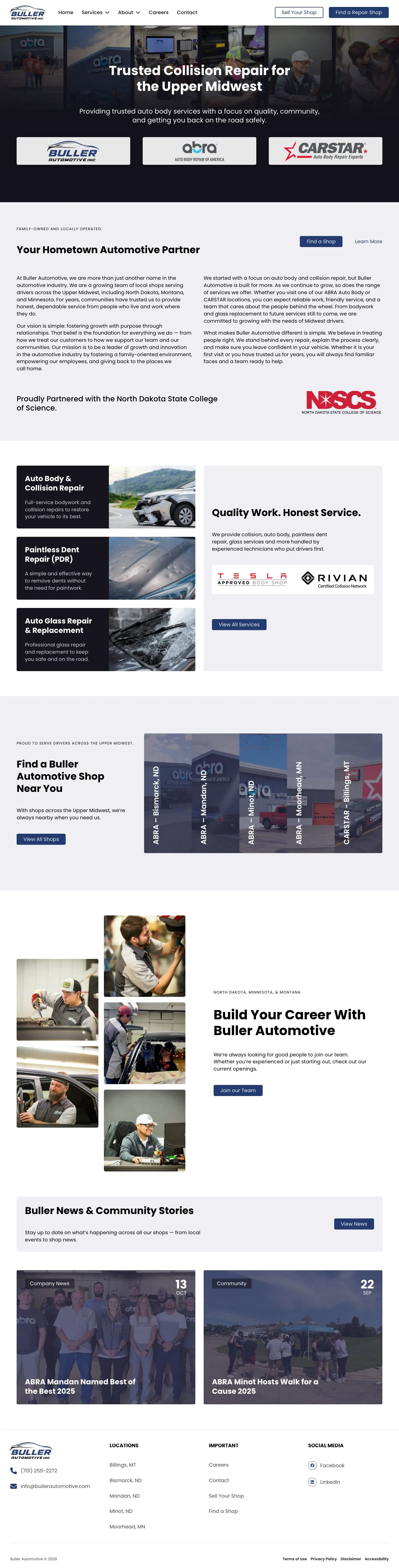 Buller Automotive's homepage