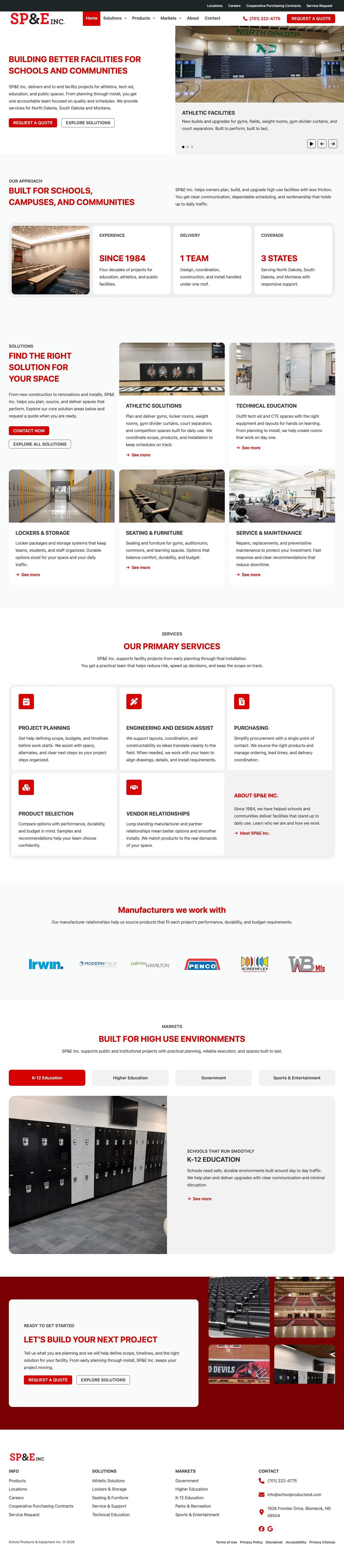 SP&E Inc.'s homepage
